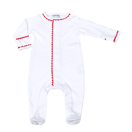 Holiday Baby Joy White Christmas Footie