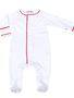 Holiday Baby Joy White Christmas Footie