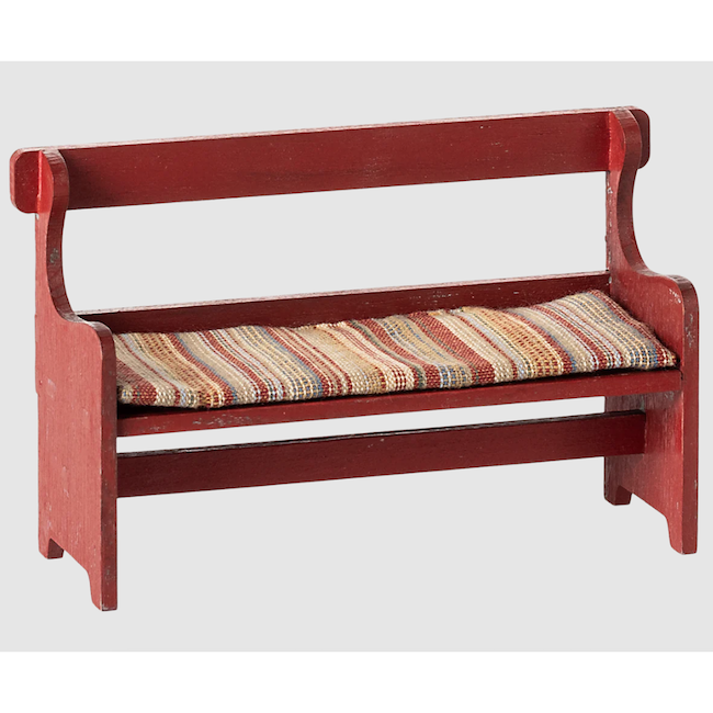 Maileg Bench, Mouse - Red