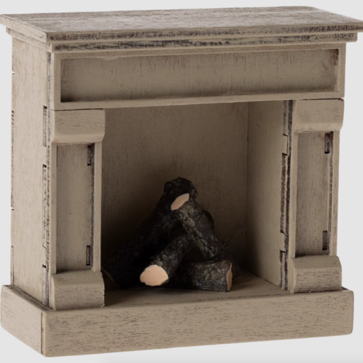 Maileg Fireplace, Mouse - Off White