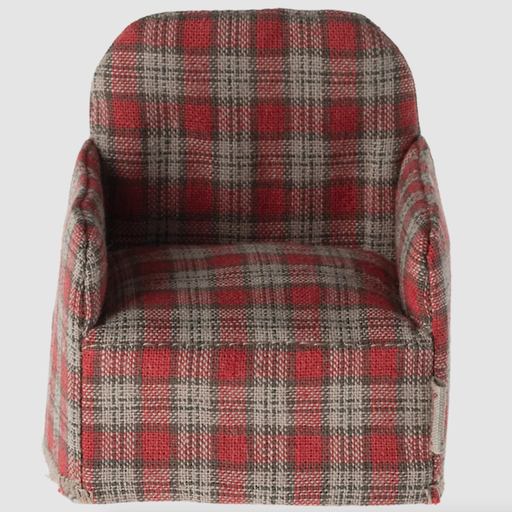 Maileg Mouse Chair, Red Checkered