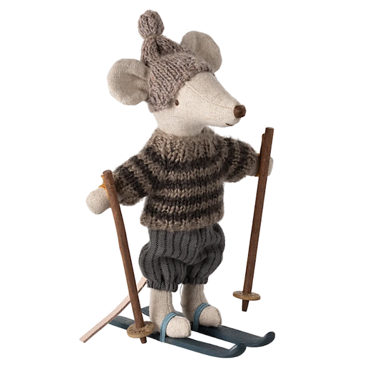 Maileg Winter Mouse with Ski Set