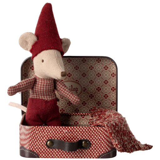 Maileg Christmas Mouse, Baby in Suitcase