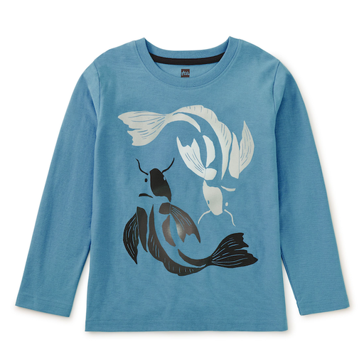 Tea Koi Fish Yin Yang Graphic Tee
