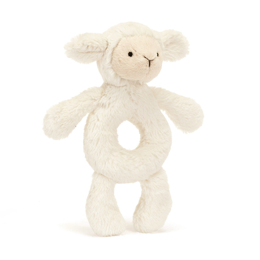 Jellycat Bashful Lamb Ring Rattle