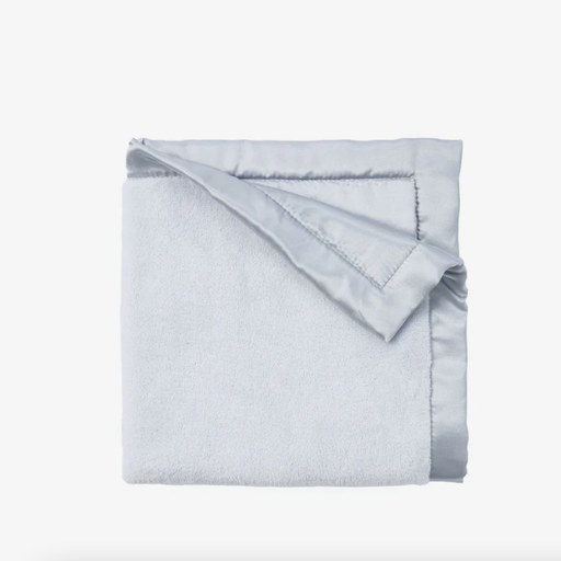 Elegant Baby Satin Trim Flannel Fleece Security Blankie - Blue