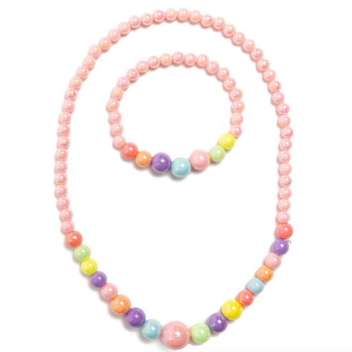 Great Pretenders Pearly Pastel Necklace and Bracelet Set