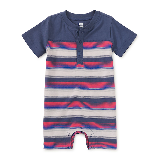 Tea Henley Baby Romper