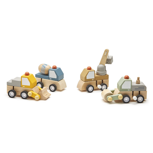 Cupcakes & Cartwheels Construction Vehicle Hand-Crafted Wooden Wind-Up Truck