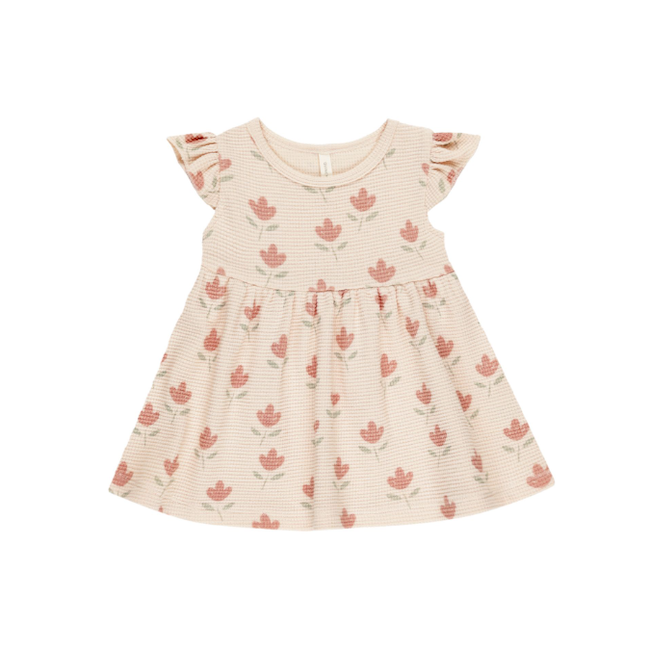 Quincy Mae Flutter Sleeve Dress
