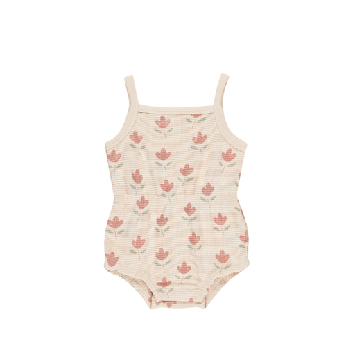 Quincy Mae Waffle Cinch Romper