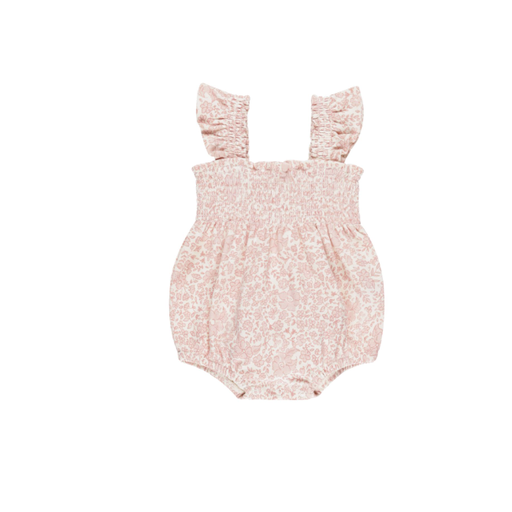Quincy Mae Smocked Ruffle Sleeve Romper