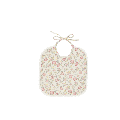 Quincy Mae Woven Tie Bib - Bloom