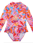 Blooming Sunset Sustainable Long Sleeve Skirt Surf Suit
