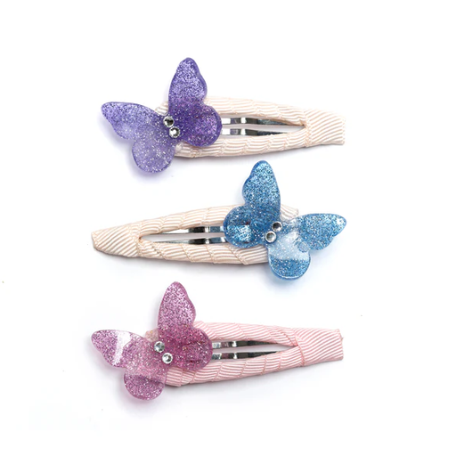 Lilies & Roses Spring Fabric Covered Snap Clip