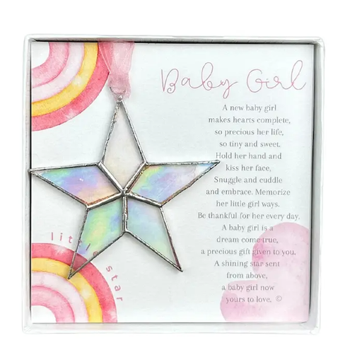The Grandparent Gift Company Little Star Handmade Stained Glass Star