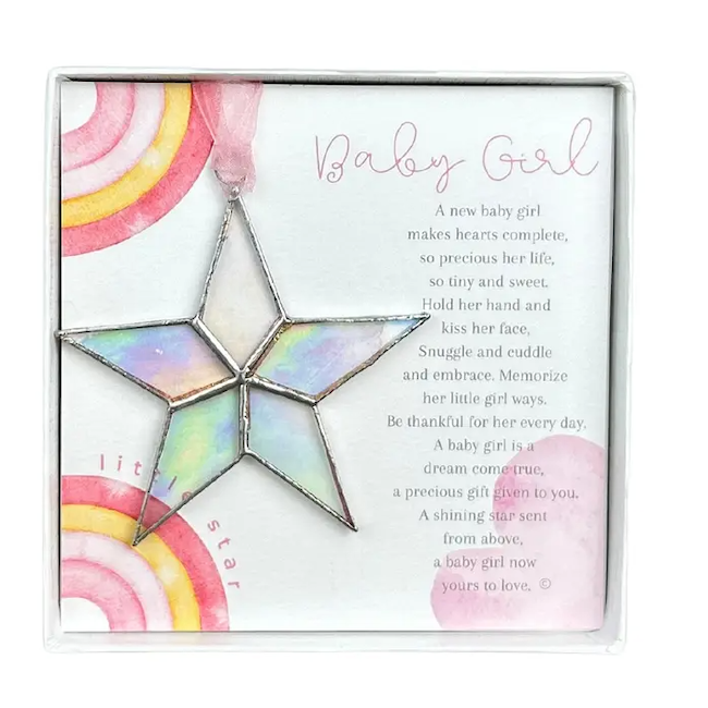 The Grandparent Gift Company Little Star Handmade Stained Glass Star