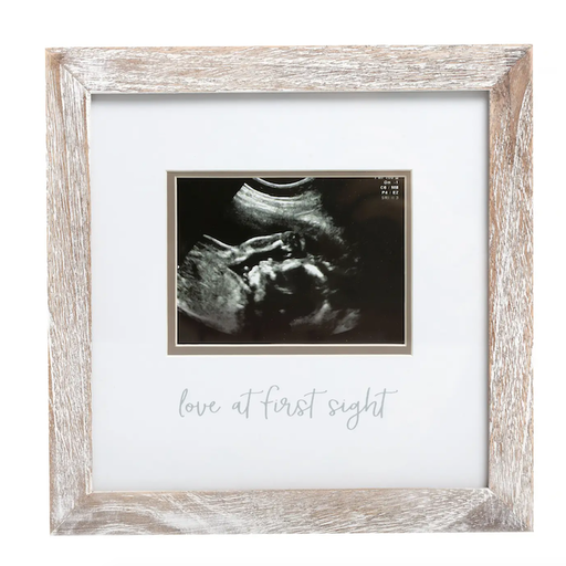 Pearhead Rustic Sonogram Photo Frame