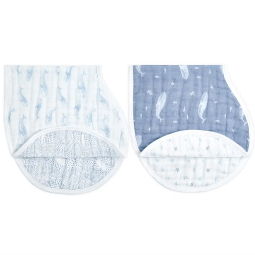 Aden + Anais Organic Muslin Burpy Bibs in Oceanic 2 Pack