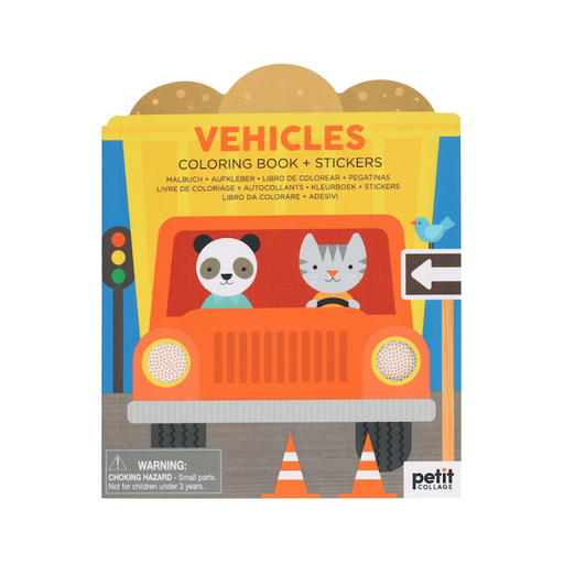Petit Collage Coloring Book with Stickers