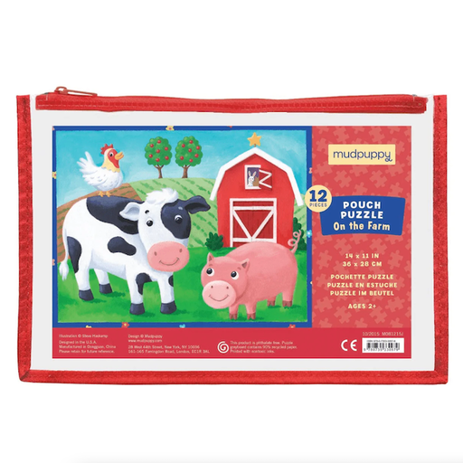 Hachette Mudpuppy On The Farm 12 Piece Pouch Puzzle