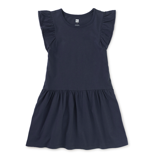 Tea Pom-Pom Flutter Dress