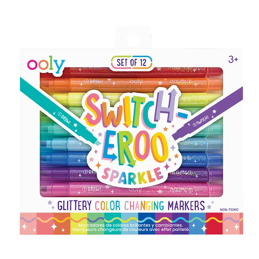 Only Switch-Eroo Sparkle Glittery Color Changing Markers - 12 Piece