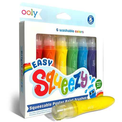 Only Easy Squeezy Squeezable Poster Paint Brushes - Set of 6