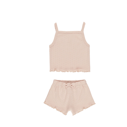 Quincy Mae Pointelle Tank & Shortie Set