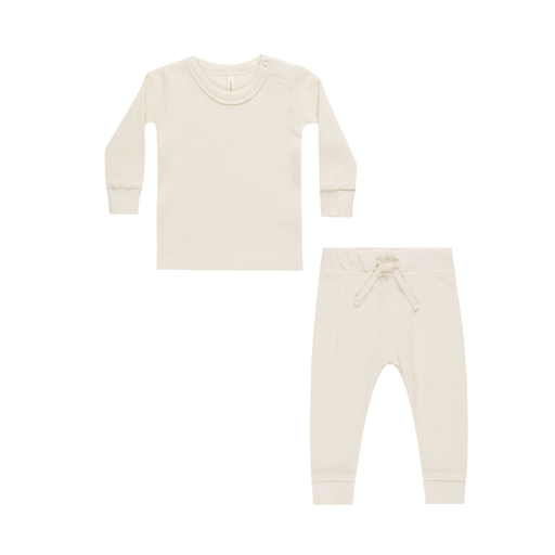 Quincy Mae Waffle Top & Pant Set