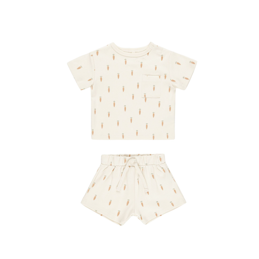 Quincy Mae Boxy Pocket Tee & Short Set