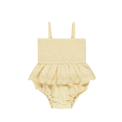 Quincy Mae Smocked Skirted Romper