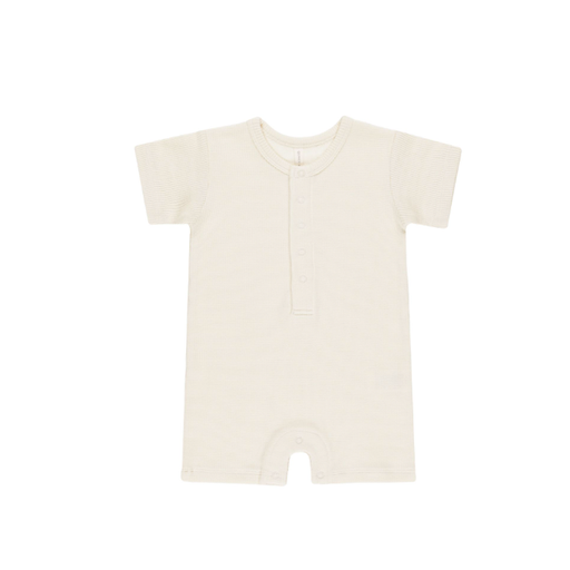 Quincy Mae Waffle Snap Romper