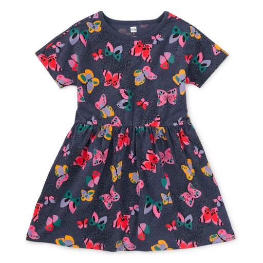 Tea Short Sleeve Twirl Dress