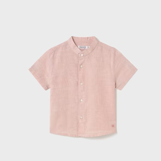Mayoral USA Baby Linen Shirt Mandarin Collar