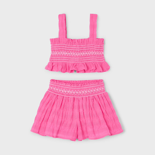 Mayoral USA Shorts and Smocked Top Set