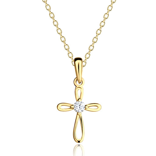 Cherished Moments, LLC 14K Gold Plated Children'S Cross Necklace
