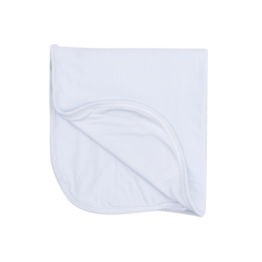 Angel Dear Stripe Classic Blue 2 Ply Blanket With Binding