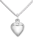 Cherished Moments, LLC Sterling Silver Kid's Puff Heart Necklace