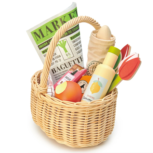 Tender Leaf Wicker Shopping Basket