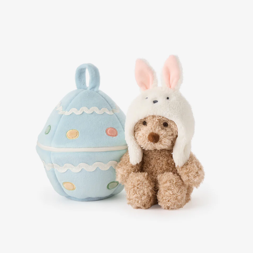 Elegant Baby Easter Egg Bear with Bunny Hat