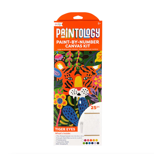 Only Paintology Paint By Number Canvas Kit - Tiger Eyes