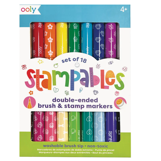 Only Stampables Double-Ended Stamp & Brush Markers - Set of 18