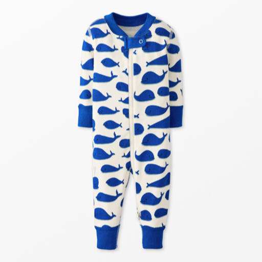 Hanna Andersson Baby Striped 2-Way Zip Sleeper