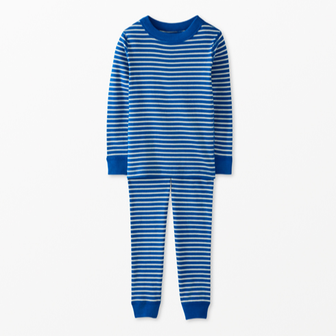 Hanna Andersson Striped Long John Pajama Set