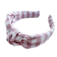 Eva's House Flannel Gingham Knotted Headband