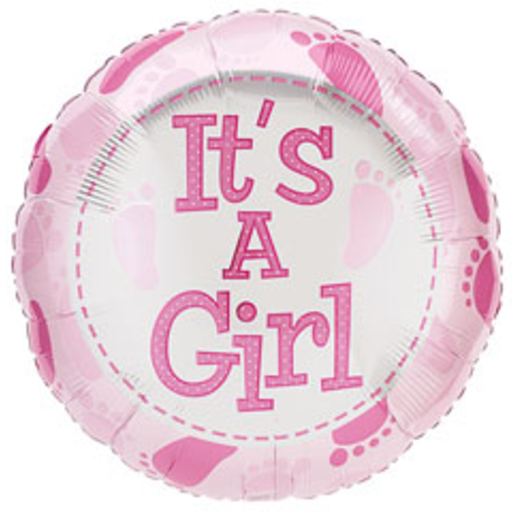 It's a Girl Cute Baby Feet Balloon