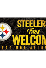 FAN CREATIONS Pittsburgh Steelers Fans Welcome Wood Sign