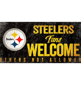 FAN CREATIONS Pittsburgh Steelers Fans Welcome Wood Sign