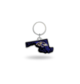 RICO INDUSTRIES Baltimore Ravens State Shaped Key Ring